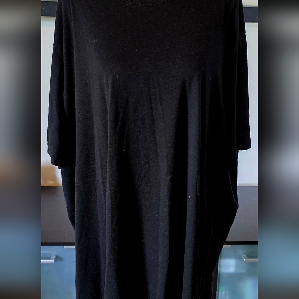 Men's Big And Tall 4X 58 - 60 Black Short Sleeve Tee Shirt T-shirt Comfortable